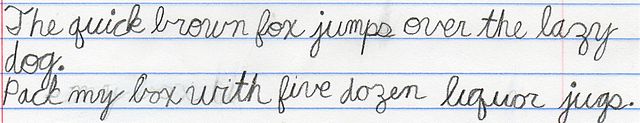 Cursive writing is a dying skill, except in some classrooms.