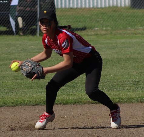 Lyris Berlingeri is the returning starting shortstop for the Days Creek softball team.