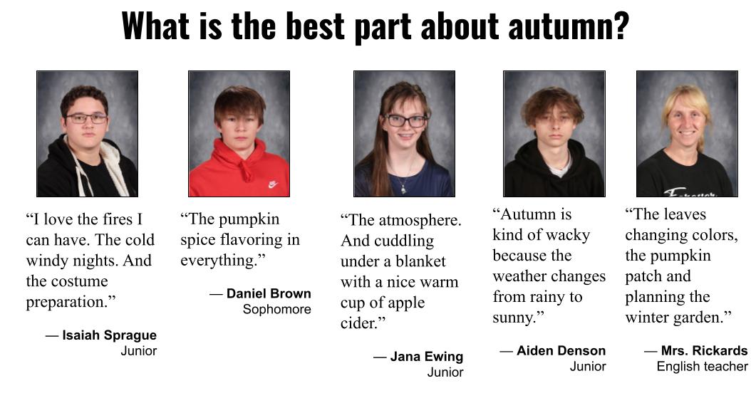 Student on the Street: Whats the best part of autumn?