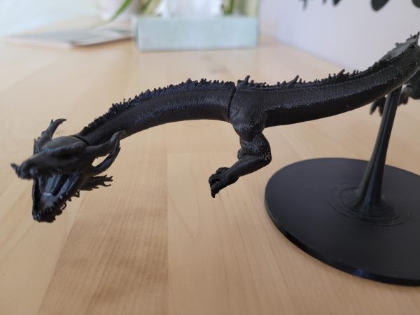 A dragon made by Dylan Garner on the Days Creek 3D printer.