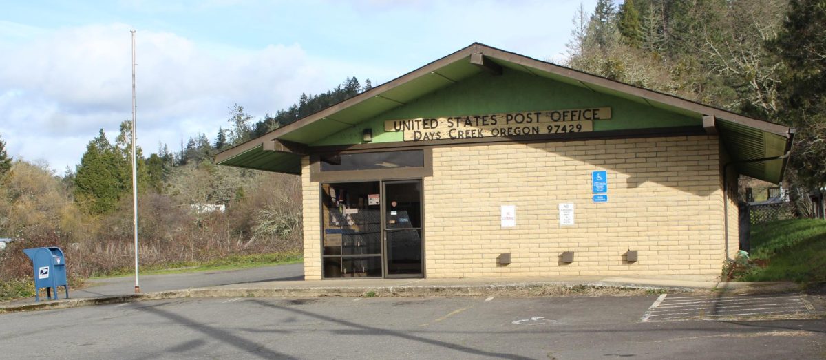 The Days Creek Post Office, pictured on Feb. 18, was the scene of a break-in. 
