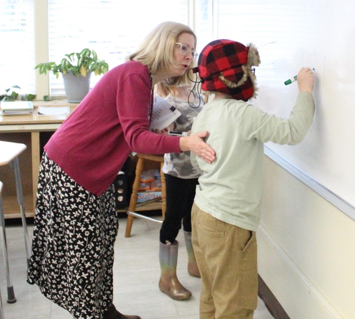Mrs. Geiger, leading a reading group last year, is one of the deserving teachers at Days Creek during Teacher Appreciation Week. 