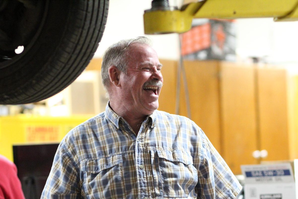 Mr. Agee, pictured in the auto shop earlier this year, is retiring this year.